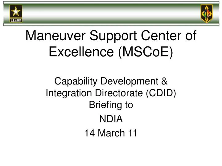 maneuver support center of excellence mscoe