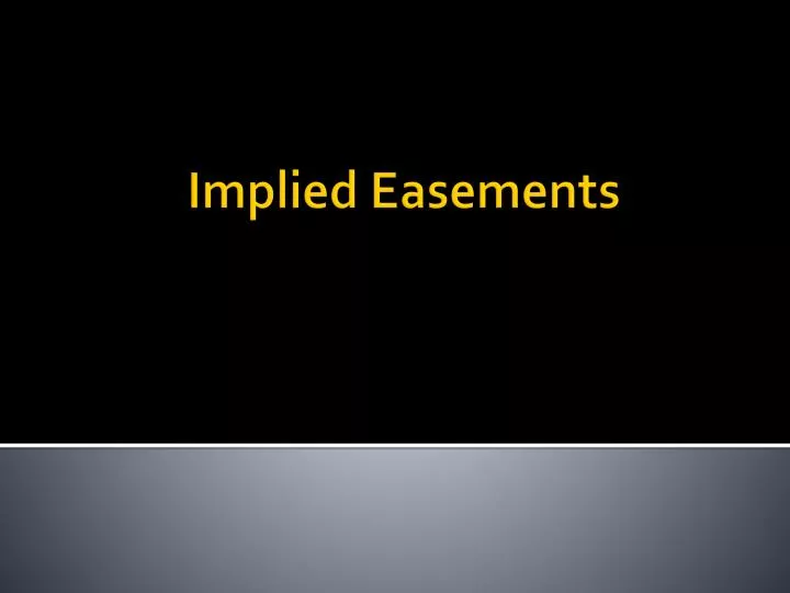implied easements
