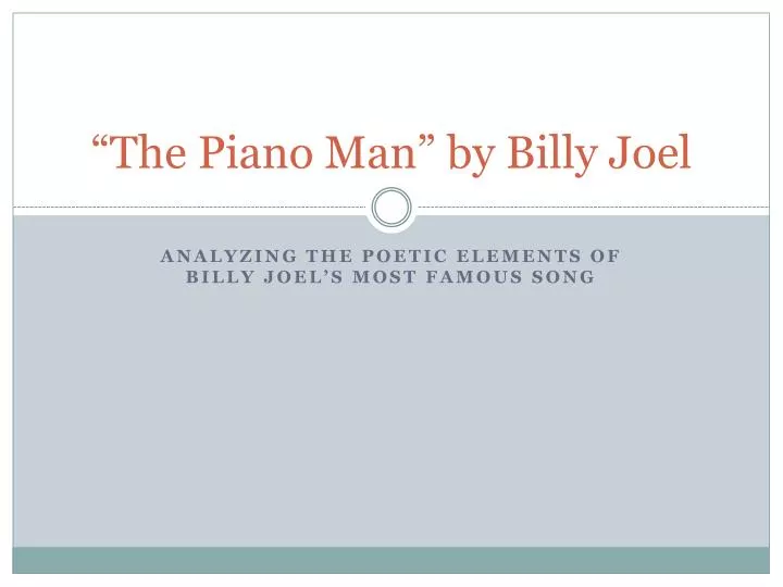 the piano man by billy joel