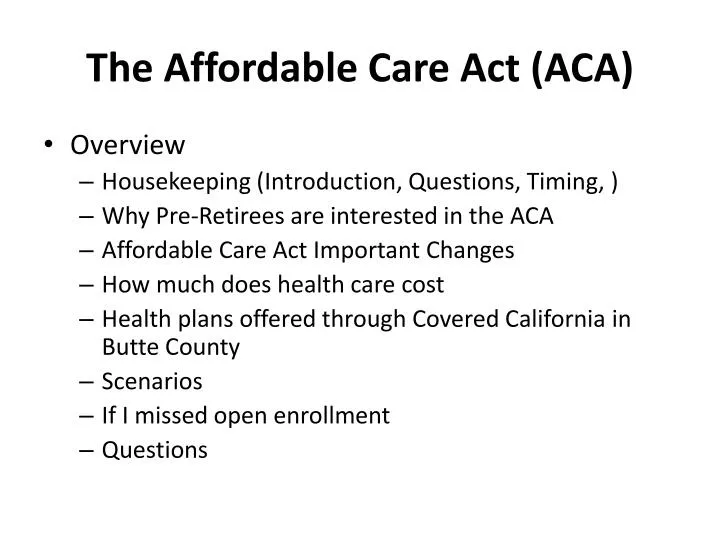 the affordable care act aca