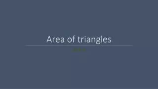Area of triangles