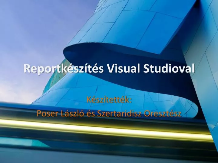 reportk sz t s visual studioval