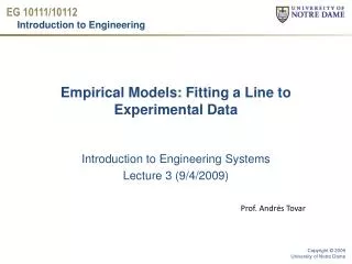 Empirical Models: Fitting a Line to Experimental Data