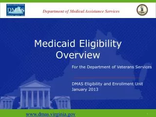 Medicaid Eligibility Overview