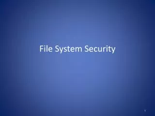 File System Security
