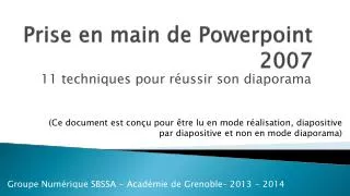 prise en main de powerpoint 2007