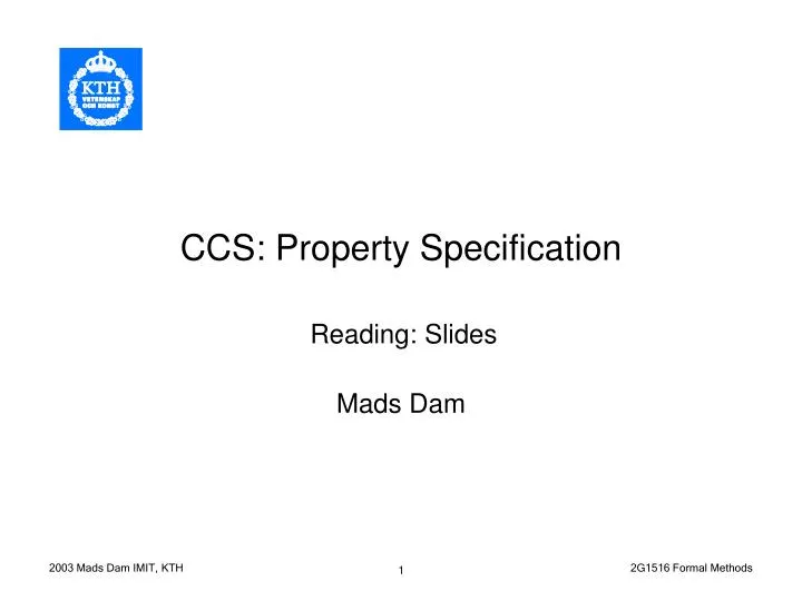 ccs property specification