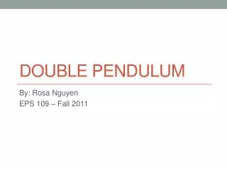 Double Pendulum