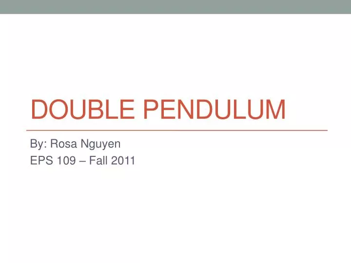 double pendulum