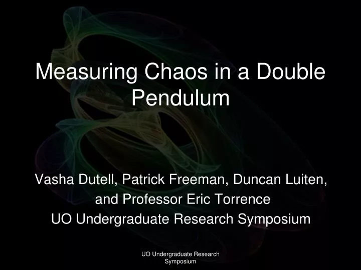 measuring chaos in a double pendulum