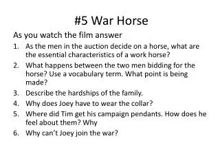 #5 War Horse