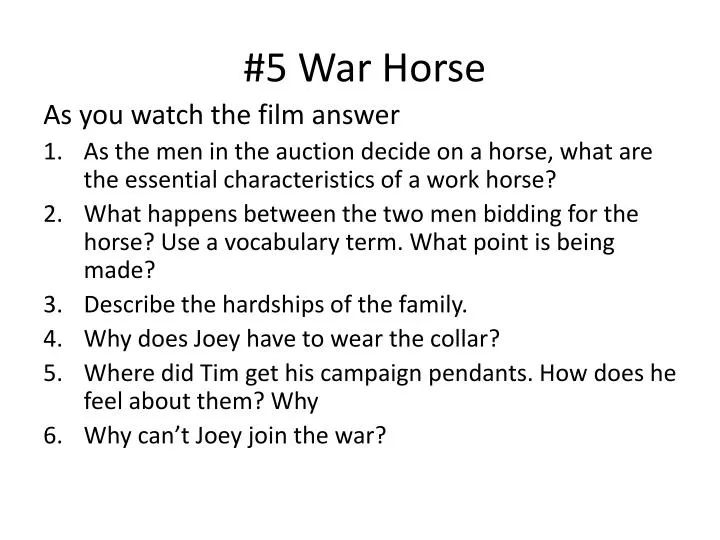5 war horse