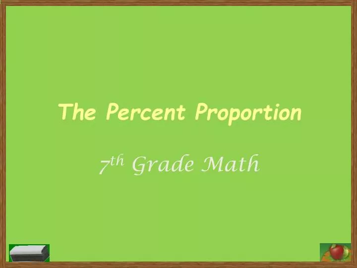 the percent proportion