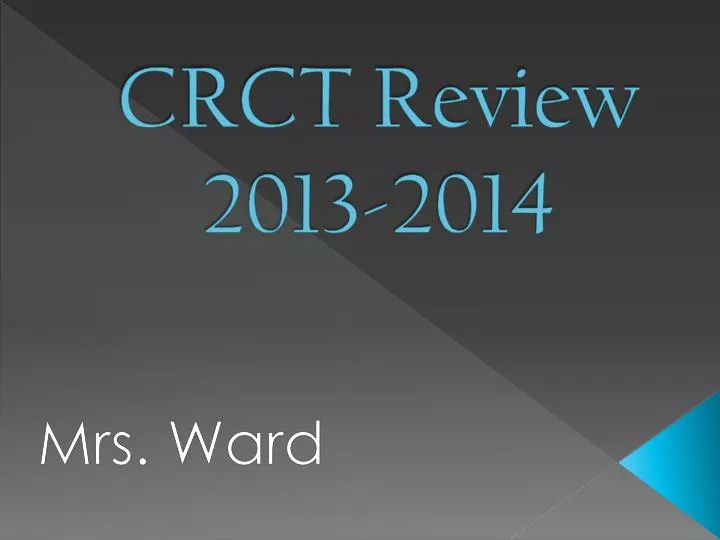 crct review 2013 2014