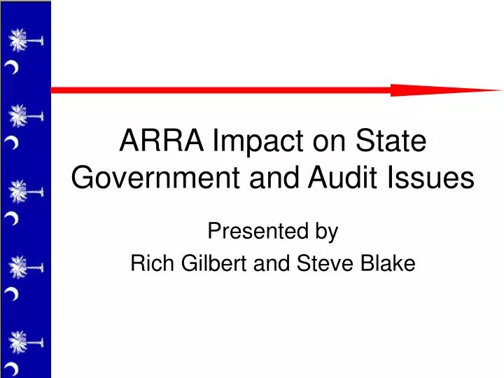 arra impact on state government and audit issues
