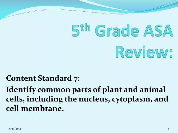 5 th grade asa review