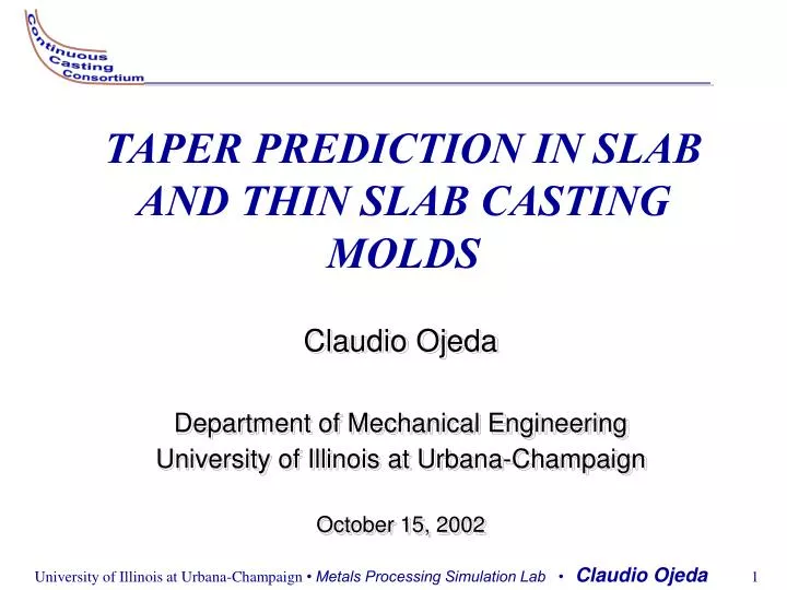 taper prediction in slab and thin slab casting molds