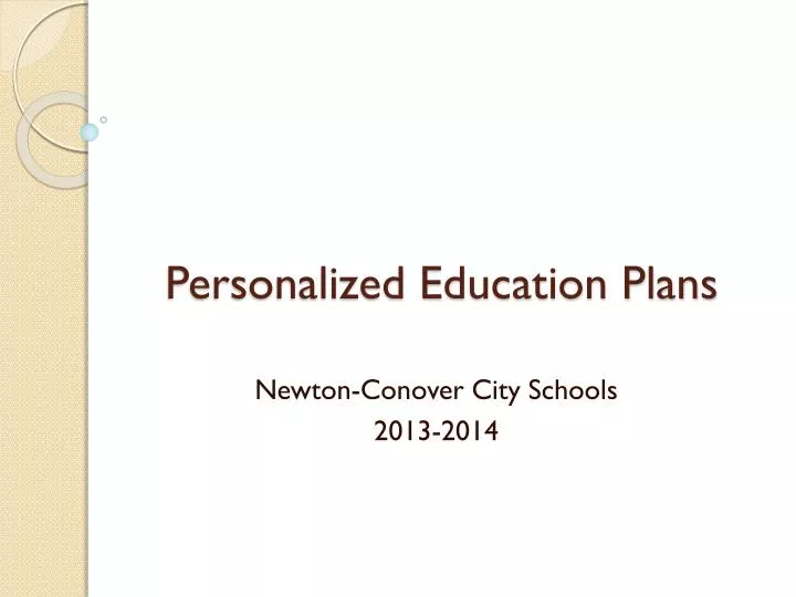 personalized education plans