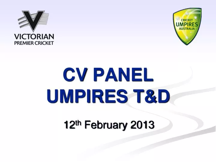cv panel umpires t d
