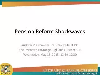 Pension Reform Shockwaves
