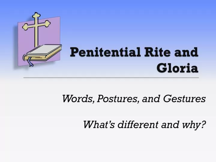penitential rite and gloria