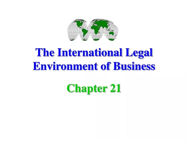 the international legal environment of business