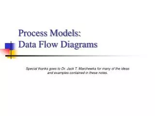 Process Models: Data Flow Diagrams