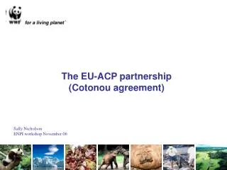 The EU-ACP partnership (Cotonou agreement)