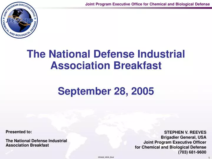 the national defense industrial association breakfast