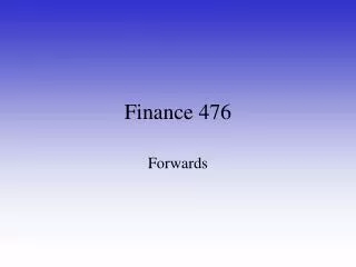 Finance 476