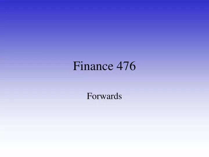 finance 476