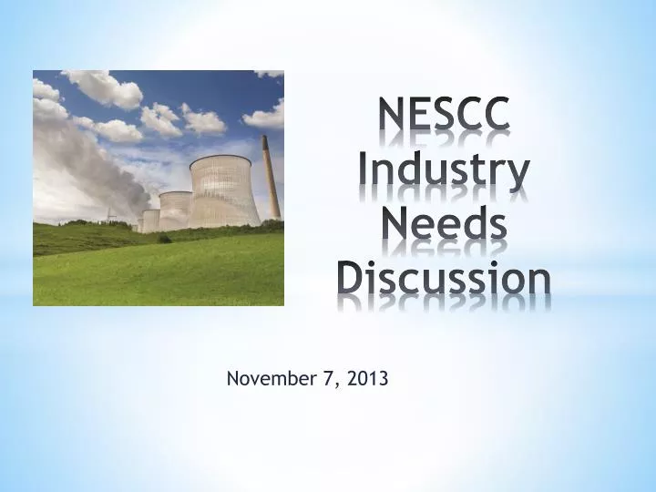 nescc industry needs discussion