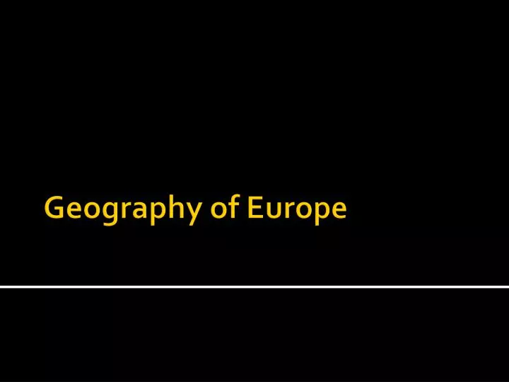 geography of europe