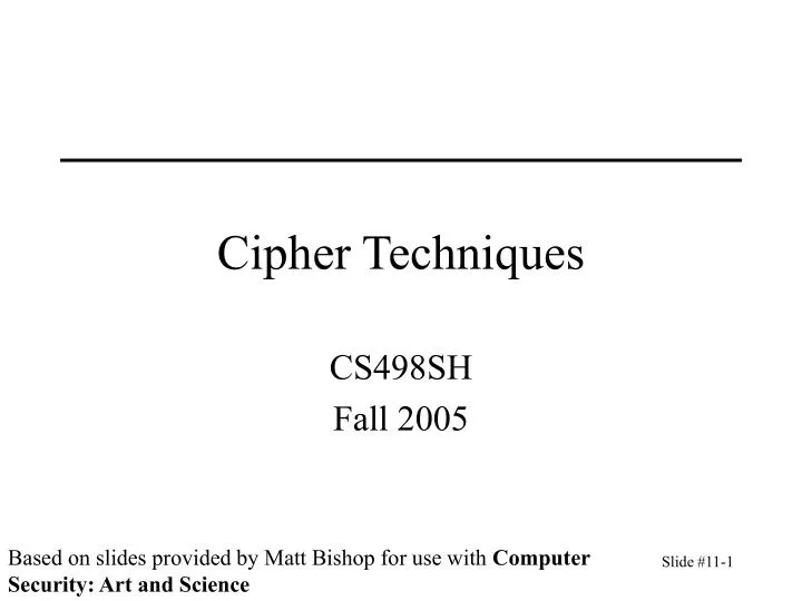 cipher techniques