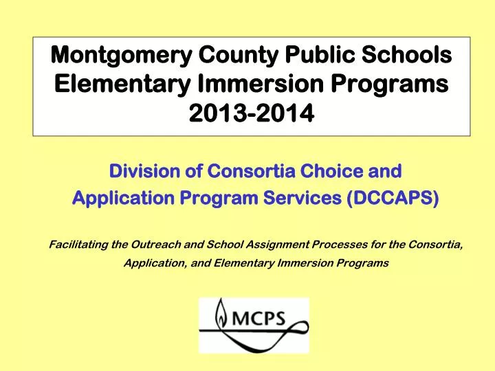 montgomery county public schools elementary immersion programs 2013 2014