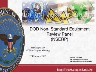 DOD Non- Standard Equipment Review Panel (NSERP)