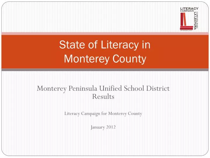 state of literacy in monterey county