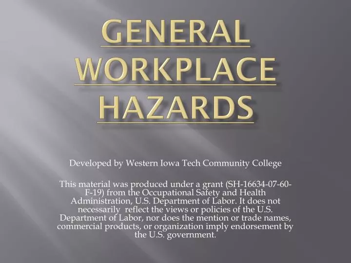 general workplace hazards