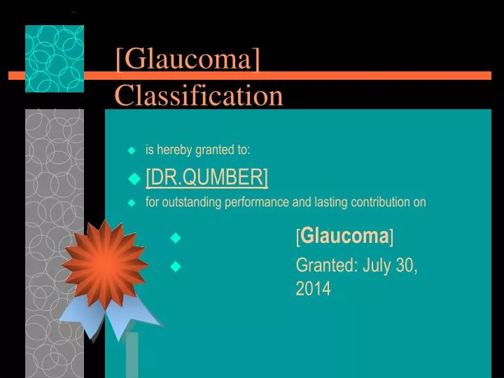 glaucoma classification