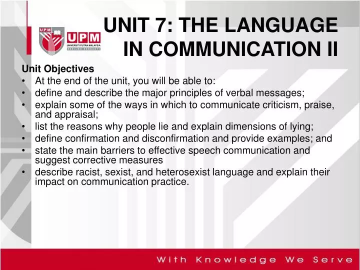 unit 7 the language in communication ii