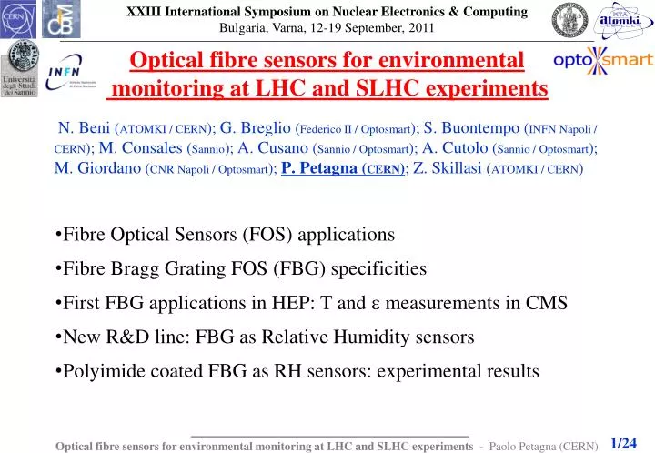 optical fibre sensors for environmental monitoring at lhc and slhc experiments