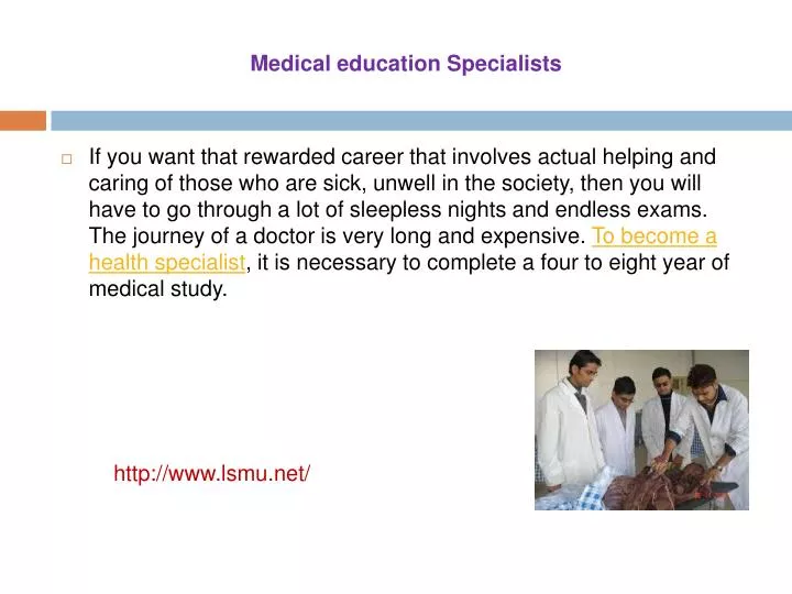 medical education specialists