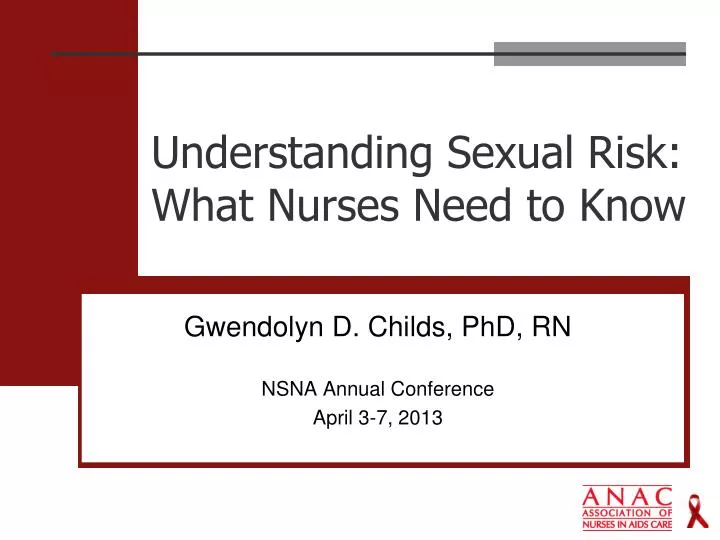 understanding sexual risk what nurses need to know