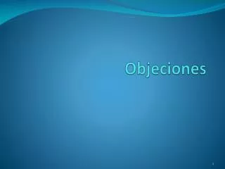 objeciones
