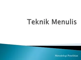 teknik menulis