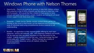 Windows Phone with Nelson Thornes