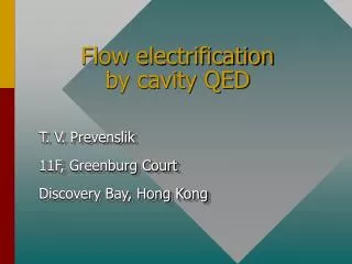 Flow electrification by cavity QED