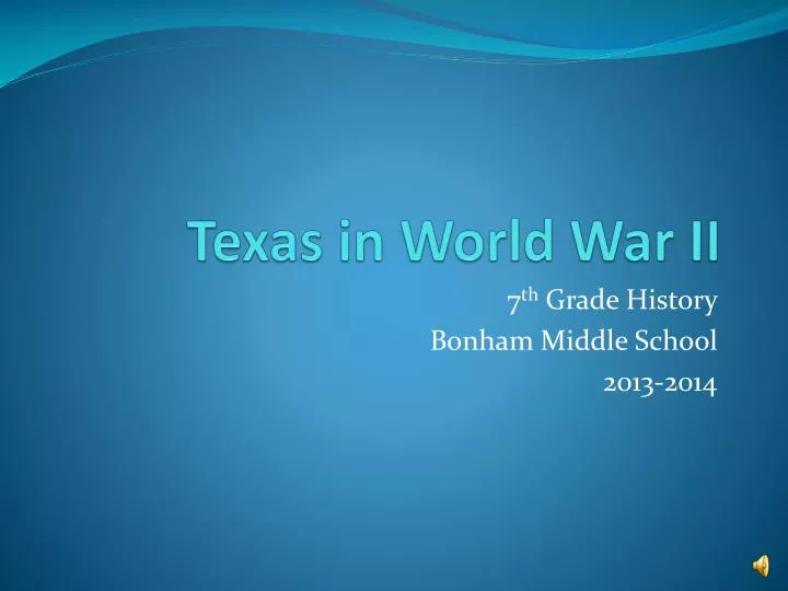 texas in world war ii