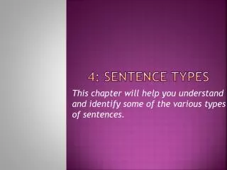 4 sentence types