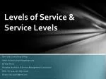 Levels of Service &amp; Service Levels